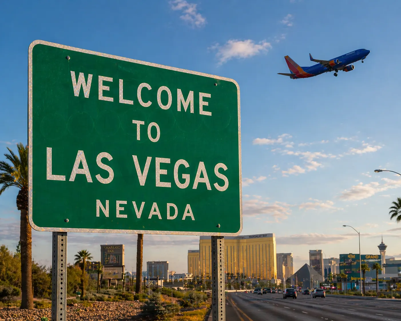 Las Vegas view near K9 Rox Club, minutes from Harry Reid International Airport